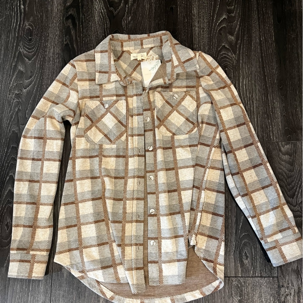 Plaid Button-Up Shirt